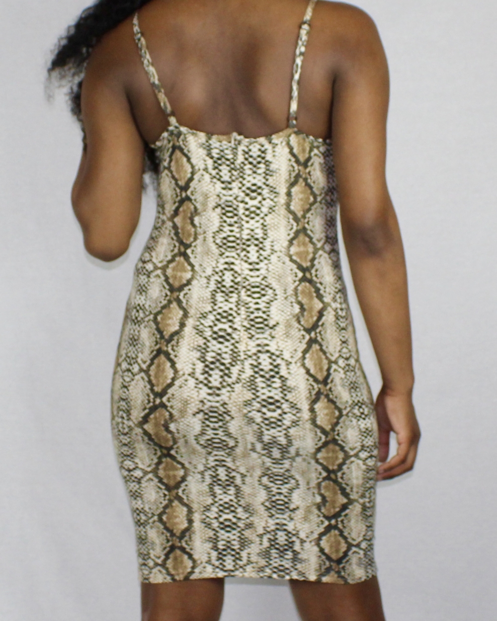 Snake Print Bodycon Dress - Image 3